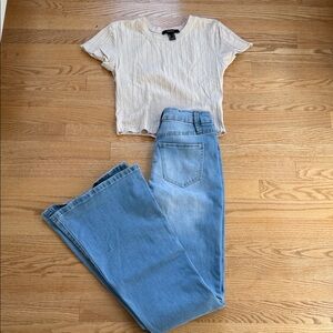 Forever 21 Light Blue Flare Jeans